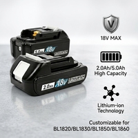 منفاخ أوراق لاسلكي وجزازة عشب تعمل بالبطارية 18 فولت BL1840/BL1830/BL1820 لـ MAK