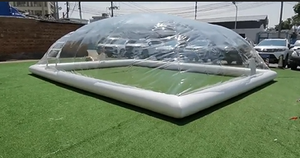 Grande <span class=keywords><strong>tente</strong></span> de <span class=keywords><strong>piscine</strong></span> gonflable transparente, abri de <span class=keywords><strong>piscine</strong></span> transparent imperméable <span class=keywords><strong>pour</strong></span> piscines <span class=keywords><strong>hors</strong></span> <span class=keywords><strong>sol</strong></span>/encastrées - Product Image 6