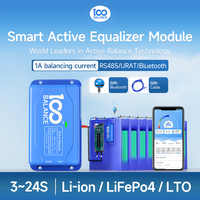 100Balance 16 S 1A Equilibrador activo inteligente Ecualizador Lifepo4 Lipo 16 cuerdas Batería Condensador de energía ecualizar BT APP Software