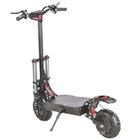 Trottinette électrique à tige unique de 11 pouces, double moteur 2400W, vitesse maximale de 60 km/h, charge maximale de 200 kg, autonomie de 90 km, suspension avant à 4 voies, pliable