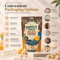 Sacs d'emballage alimentaire flexibles personnalisables pour bonbons, sachets souples à fond plat pour aliments