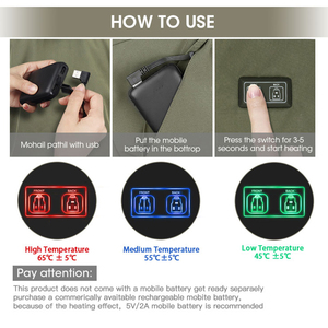 Venta <span class=keywords><strong>al</strong></span> por mayor de abrigo cálido de invierno impermeable caza <span class=keywords><strong>al</strong></span> aire libre chaqueta calefactora batería recargable chaqueta calefactable - Product Image 4