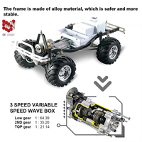 Camioneta RC 4x4 a Escala 1/10, 2.4G, Edición Kit de Juguete para Niños