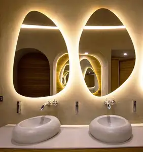 Manufacturer Of Smart Round LED Bathroom Mirror Lights Touch Switch Sensor Demister Pad Illuminated bathroom Mirror