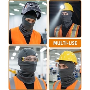 Cagoule et doublure de <span class=keywords><strong>casque</strong></span> en coton FR, protection contre les arcs électriques, conforme NFPA2112 CAT2, modèle FRCA8001, résistant au feu, coutures renforcées, pour le soudage - Product Image 4