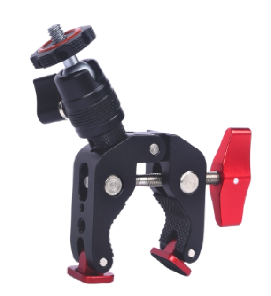 CAME-TV 360° Universal Gimbal Head Camera Clamp Mount Kit for DSLR Smartphone Action Cam