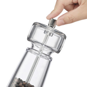 ชุดขวดที่บดเกลือและพริกไทยทำจากพลาสติกใสชุดเครื่องบดขวดโลหะสแตนเลสด้วยมือด้วยมือขนาดมินิล้างออกแบบโลโก้ได้ตามต้องการ - Product Image 2