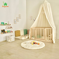 Lit superposé moderne de haute qualité pour garçons et lit de voyage pour tout-petits avec protection supplémentaire pour la chambre des enfants, lit bébé en bois