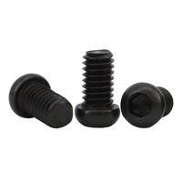 Vis hexagonale à tête cylindrique petite noire de grade 10.9 du fabricant M3 M4 M6, vis à tête bombée petite, vis à tête ronde petite, vis à petit diamètre de tête