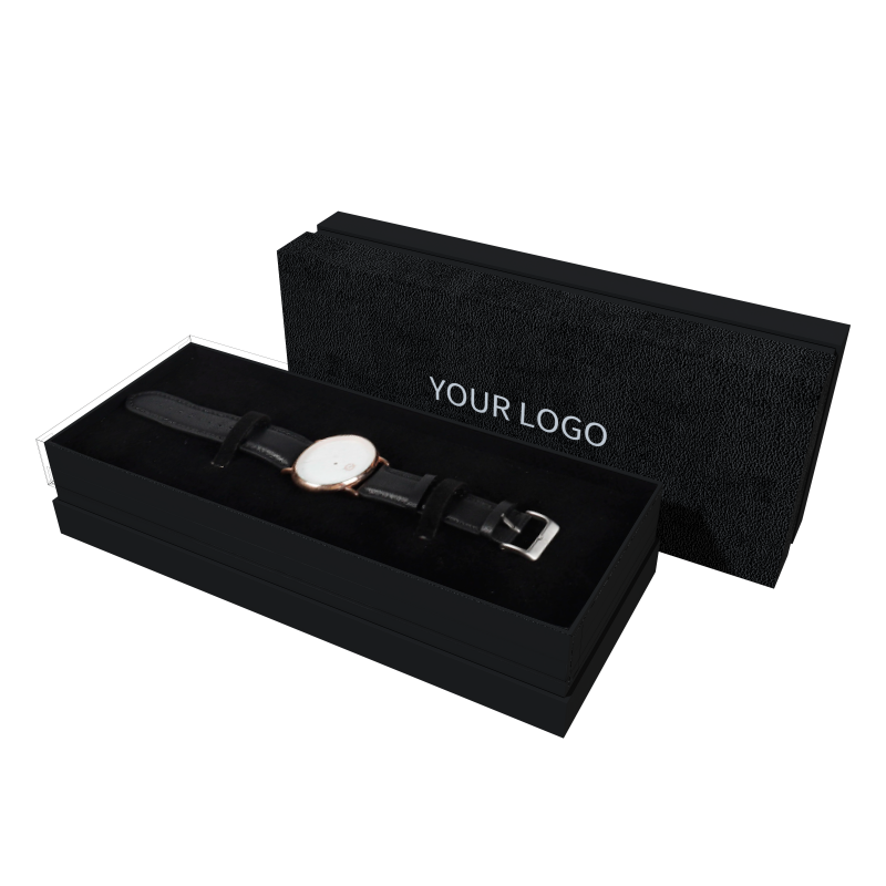 Custom Logo Luxury Long Lid Black