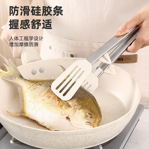 Silicone Food Tongs 9 12 14 Inch Oven Safe White Black Red Set Of 3 For BBQ Baking Steak Cooking - Product Image 3