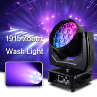 Projecteur LED mobile 210W Wash Zoom 19x15W RGBW 4-en-1 DMX512 16CH 24CH à gradation linéaire Gobo sans soudure pour DJ, fêtes, mariages, scènes