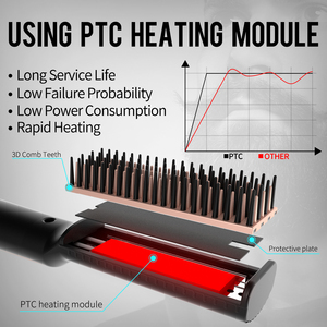 Plancha de Pelo Eléctrica para Hombre con Pantalla LED, Placas de Titanio/PTC, Logotipo Personalizable, Calentamiento Rápido, para Hogar y Hotel - Product Image 3