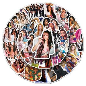 50 pegatinas de moda con temática de estrellas del <span class=keywords><strong>grupo</strong></span> femenino KATSEYE, compradas de fábrica, para decorar fundas de teléfono y maletas. - Product Image 1