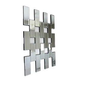 Hexagon Art Deco Splicing <b>Silver</b> Glass Wall Decorative <b>Mirror</b> Supplier of Hexagonal Glass <b>Mirrors</b> for Interior Design - Product Image 1