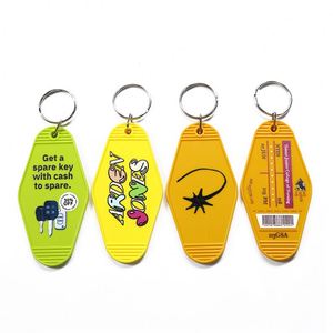 Autocollant UV personnalisé pour enseignant, décalcomanie pour porte-clés de motel, porte-clés de motel vierge vintage en métal, porte-clés de motel en vrac avec paillettes pour chien, sublimation - Product Image 1