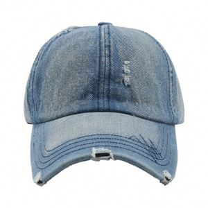 Wholesale <b>Hats</b> Women'S Spring Summer Solid Color <b>Light</b> Plate Outdoor Men'S Travel Sun Protection Wash Hole Cowboy Baseball Cap - Product Image 1
