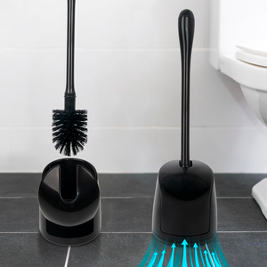 High Quality Durable Plastic Toilet <b>Brush</b> Set with Long Handle and Seat Black Bathroom <b>Brush</b> for Bathing - Product Image 4