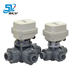 Best Selling PVC 3 Way Ball Valve With Electric Actuator