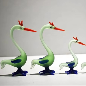 Handmade Colored Blown Glass Dome Animal Theme Home Decor Rajasthan Tiny Glass World <b>Easter</b> Christmas April Fool's Day Chinese - Product Image 1