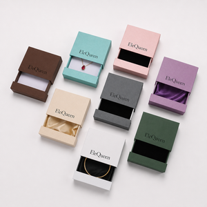 Luxury Sliding Drawer Jewelry <b>Box</b> Custom Gold Foil Logo Rigid Paper <b>Gift</b> <b>Box</b> For Ring Necklace Bracelet <b>Earring</b> Packaging - Product Image 4