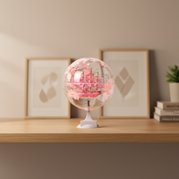 Wellfun Fabricant Lumière Chaude Monde Terre Globe Carte Globe Décoratif avec Bluetooth