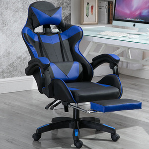 Chaise <span class=keywords><strong>de</strong></span> <span class=keywords><strong>bureau</strong></span> gamer personnalisée en cuir véritable rose, avec repose-pieds et hauteur réglable, pour PC et ordinateur - Product Image 2