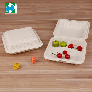 Personalizado Biodegradable maíz Almidón 3-Compartmnt comida para llevar caja combinada de almidón de maíz comida caja con tapa - Product Image 3