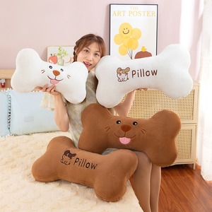 Nouveau coussin en forme d'os de chien de dessin animé créatif, peluche en peluche lavée pour enfants, cadeau d'anniversaire en maille pour filles, soulagement du stress - Product Image 2