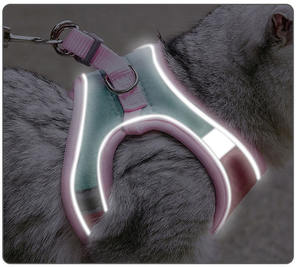 2023 nuovo design alla moda imbracatura per animali domestici e guinzaglio per cani accessori per cani di lusso altamente riflettenti - Product Image 2