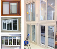 Cadre de fenêtre vertical coulissant en vinyle UPVC en verre à faible E pour villas hôtels conception graphique de filet d'écran en acier inoxydable