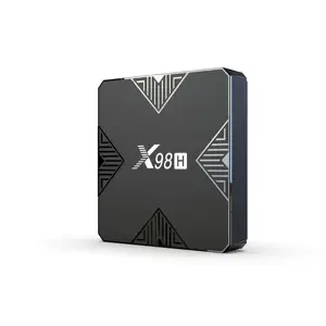 新款X98H高性能4k安卓12.0机顶盒AOSP媒体播放器，带黄金视频应用程序