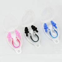 Pour adultes enfants natation pince-nez bouchons d'oreilles confortable Silicone souple oreille Clips ensemble Surf plongée piscine accessoires