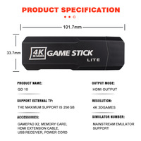 Le plus récent Classic X2 Plus Game Stick 64GB 128GB 4K sortie GD10 Pro Double contrôleur Gamepad Console de jeu vidéo rétro