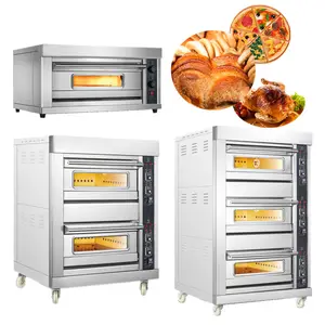 Electrical Commercial 3 Deck 12-Tray Bakery Oven Prices Gas Bread Oven Single Deck Bakery Electric Oven For Baking Bread