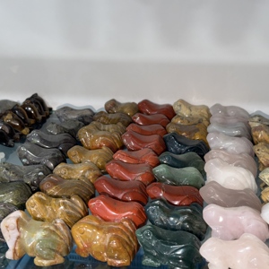 Figuras de Ranas de Cristal Surtidas al por Mayor, 40mm 60mm, Artesanía de Ranas Talladas a Mano en Piedra Múltiple, Decoración Feng Shui para el Hogar - Product Image 2
