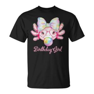Camiseta para mujer con estampado digital de Axolotl, para amantes de las fiestas de cumpleaños, manga corta, cuello redondo, para adulta - Product Image 1