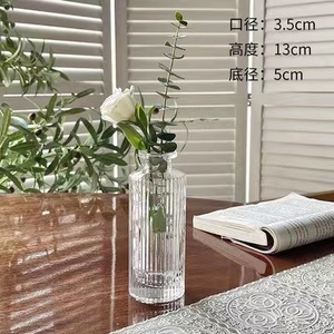 Venta al por mayor caliente moderno simple pequeño y elegante ovalado Bud florero <span class=keywords><strong>flores</strong></span> florero de cristal para el <span class=keywords><strong>baño</strong></span> de la boda - Product Image 2