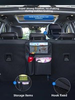 Sac de rangement en filet pour coffre de voiture, boîte de rangement, organisateur de câbles/pistolets de charge, sac suspendu, étagère de siège arrière, style minimaliste en tissu