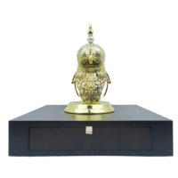 Vente directe usine : Trophée en métal tête d'oiseau dorée, récompense artisanale en métal de qualité supérieure avec base en marbre pour coupes de ligue des champions et plaques