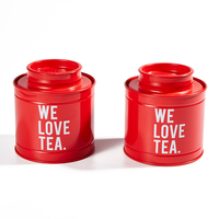 Nouveauté Boîte à thé colorée en fer blanc hermétique, personnalisable, ronde, pour café, qualité alimentaire, pour poudre de matcha et sucre