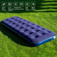 Matelas gonflable en PVC floqué pour lit de camping extérieur, tapis de couchage individuel pliable, matelas paresseux, lit d'appoint pour la maison, mobilier domestique