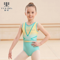 Leotardos de Gimnasia Snowheart para Niñas, Paquete de 2, Brillantes, sin Mangas, con Estrellas Arcoíris, Rojo Rosa, Spandex/Poliéster, 8-9 Años