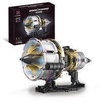 Motores de Aviones STEM, 564 Piezas, Jet Turbofan, Aplicación, Recargable, Motorizado, Ladrillos de Construcción LED, Modelo de Juguete para Mayores de 14 Años, Regalo Unisex
