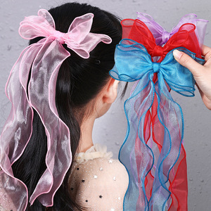 Braided Hair <b>Clips</b> For Girls <b>Bow</b> Hair Ornaments Korean Style Ponytail Ribbons Childrens Hair Accessories Daily Use - Product Image 3