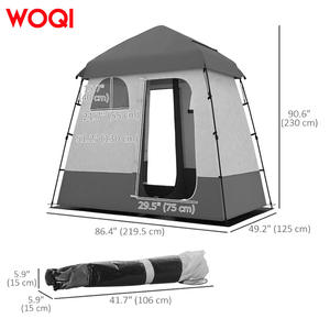 เต็นท์อาบน้ำพกพา WOQI ขนาด 219.5x125x230 ซม. ติดตั้งอัตโนมัติ กันน้ำ ป้องกันรังสียูวี สำหรับตั้งแคมป์ ชายหาด และกิจกรรมกลางแจ้ง - Product Image 1