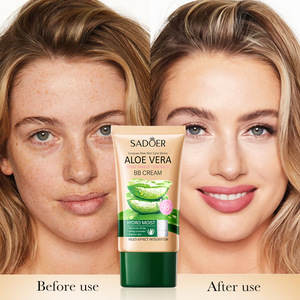 Vente directe d'usine SADOER Crème <span class=keywords><strong>BB</strong></span> multi-effets à l'aloe vera durable, hydratante, éclaircissante et blanchissante pour la peau, haute couvrance - Product Image 1