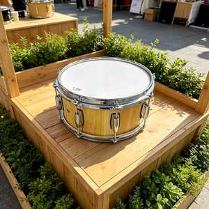 Tambor Clásico <span class=keywords><strong>Sanre</strong></span> Snare Drum 14"X6.5 DF-AM14-OAK, Instrumento de Percusión de Robusta Construcción, Ajustable y Hecho a Mano con Cámara de Roble - Product Image 3