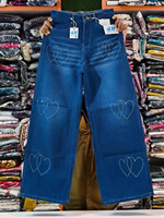 Jean cargo en denim à sequins taille mi-haute pour femme, coupe droite, toutes saisons, nouveau, vente en gros
