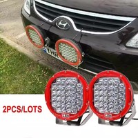 Projecteur de travail automatique à LED de 9 pouces Projecteur rond d'inondation et de brouillard pour SUV Truck ATV & Car 4x4 pour tout-terrain et phare